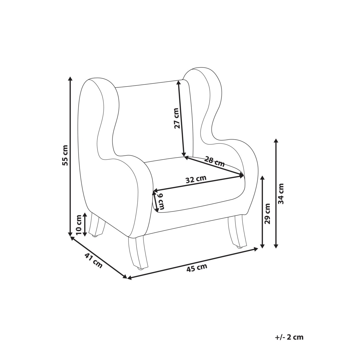 Fotel dziecięcy FARUM Boucle Złamana biel