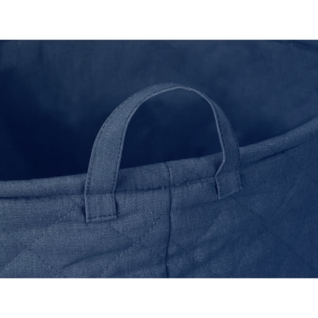 Kosz na pranie pikowany 54x40x40 cm TRAPUNTA granatowy