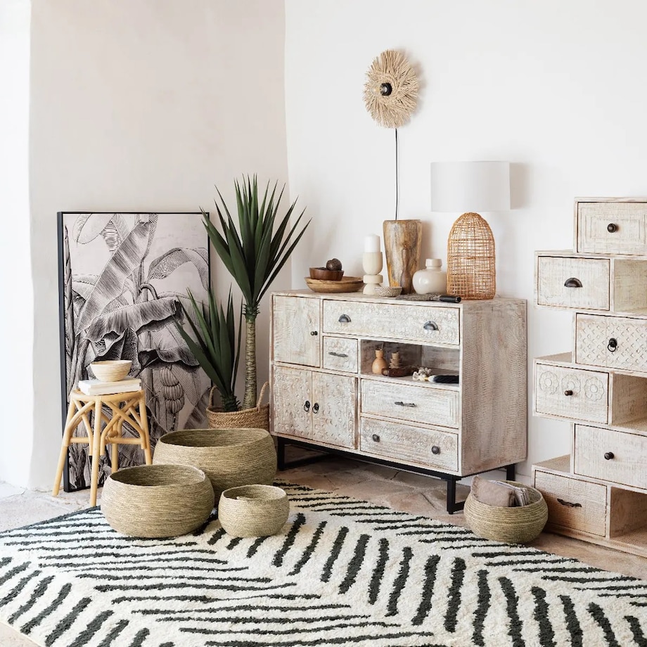 Stołek taboret rattanowy Inoa