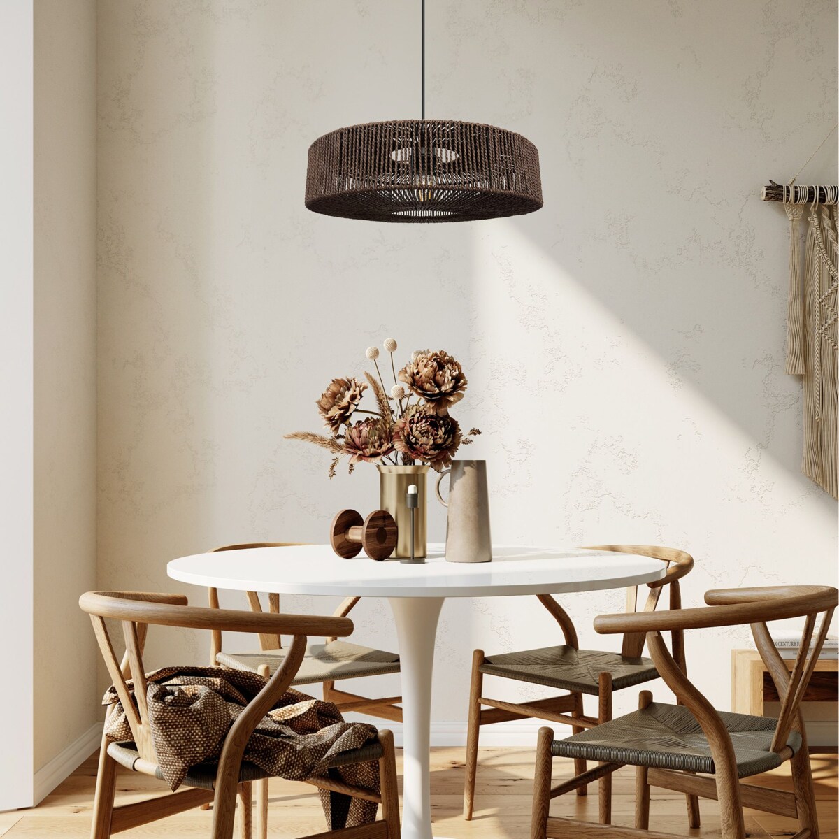 Lampa Wisząca Boho APP1295-1CP Brązowa