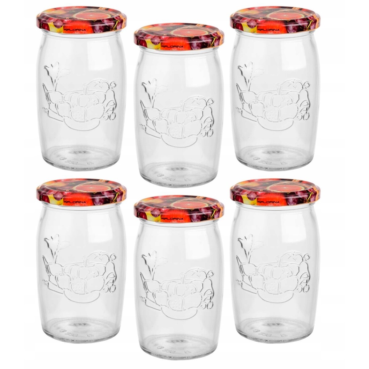 6x SŁOIK SZKLANY z nakrętką 335 ml na dżem weki przetwory ogórki papryka