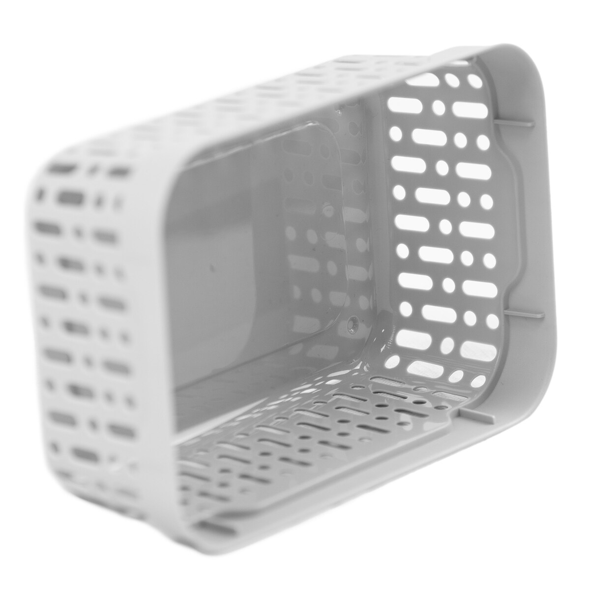 Koszyk Ażurowy Koszyczek XS Plastikowy Na Kosmetyki Do Łazienki Pudełko Pojemnik Do Szuflady Jasnoszary