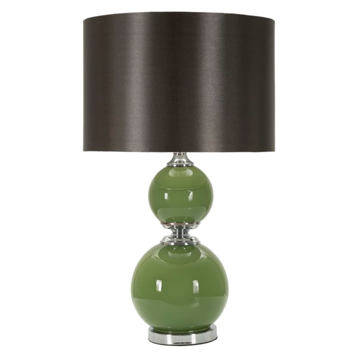 Lampa stołowa Eva Two, kolor zielony i szary, szkło, żelazo i tkanina, 38 x 38 x 65 cm, 1 x E27, do salonu i sypialni, Mauro Ferretti