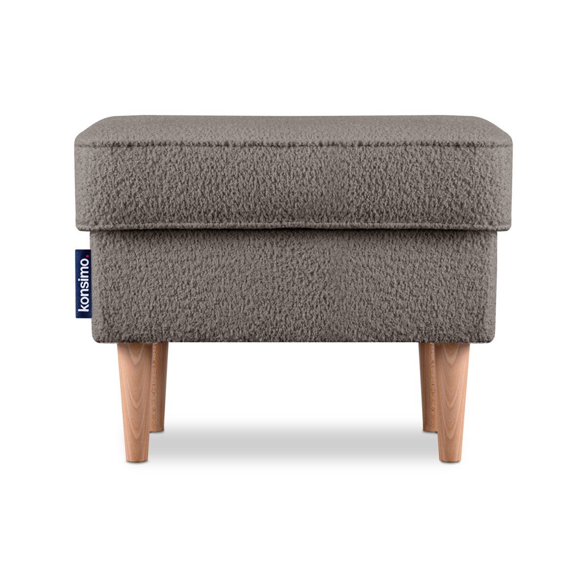 KONSIMO STRALIS Fotel + puf, kolor Beżowy