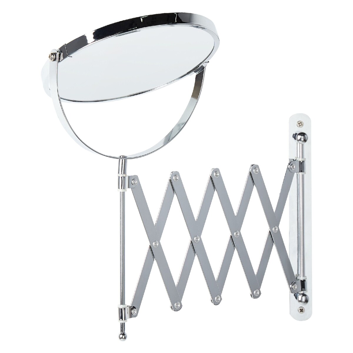 Lusterko kosmetyczne ścienne na wysięgniku ø 19 cm srebrne YVELINES