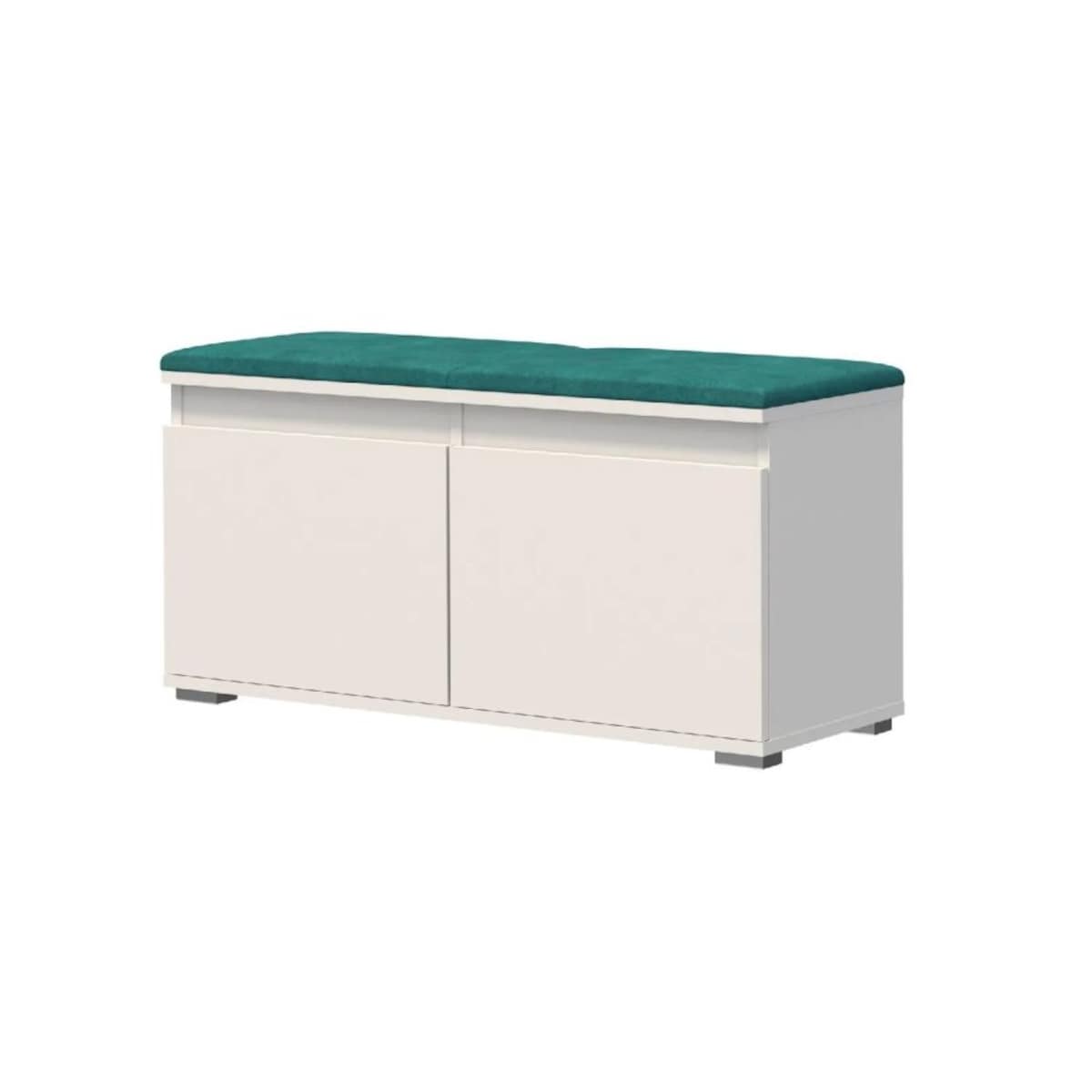 Szafka na buty z siedziskiem SINGAPUR 100 biała/zielona