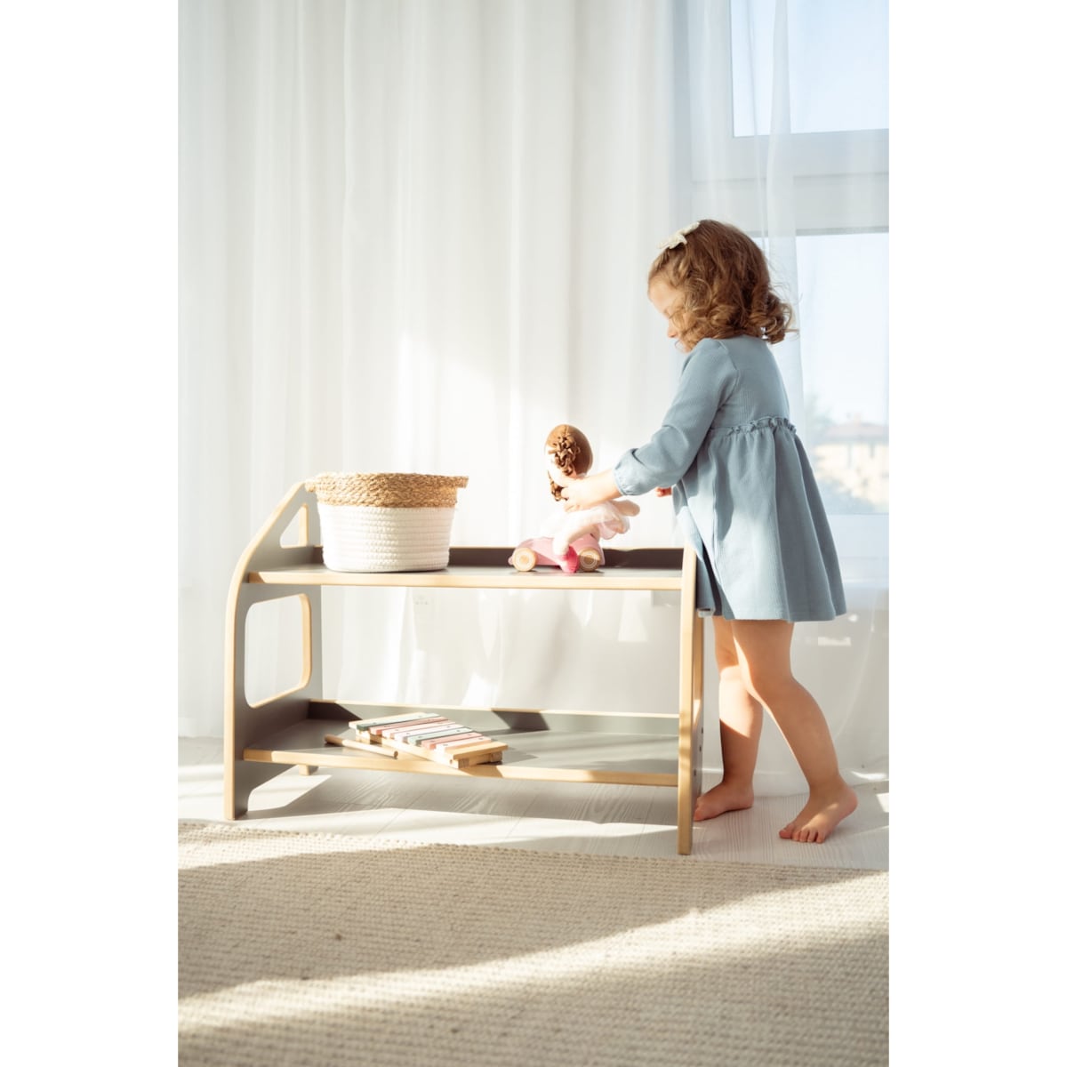 MINI regał montessori - szary