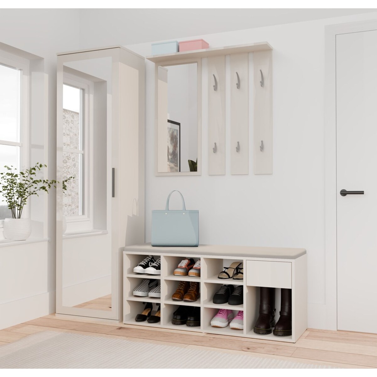 Szafka Na Obuwie Buty Otwarta TALLIN KASZMIR BEŻ Do Przedpokoju