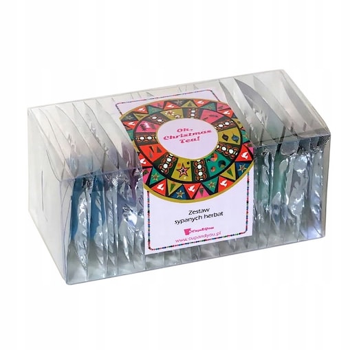ŚWIĄTECZNY ZESTAW PREZENTOWY HERBATY PREMIUM MIX 20 RÓŻNYCH SMAKÓW PREZENT UPOMINEK POD CHOINKĘ NA ŚWIĘTA GWIAZDKĘ MIKOŁAJA BOŻE NARODZENIE DLA KOBIETY FACETA MĘŻCZYZNY