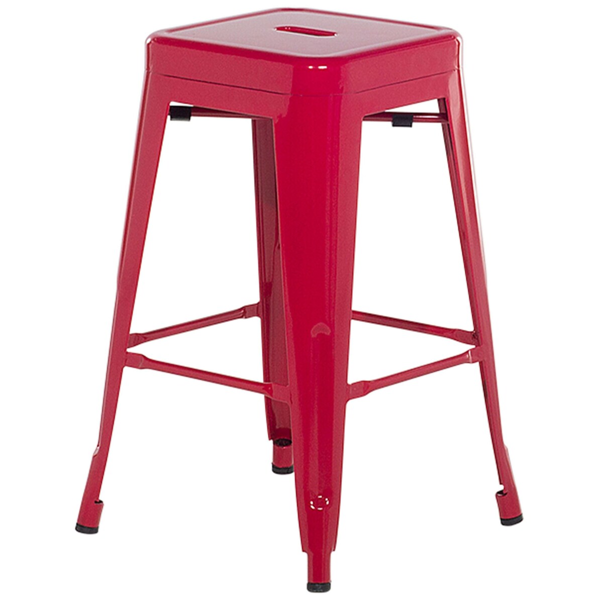 Zestaw 2 stołków barowych metalowych 60 cm czerwony CABRILLO