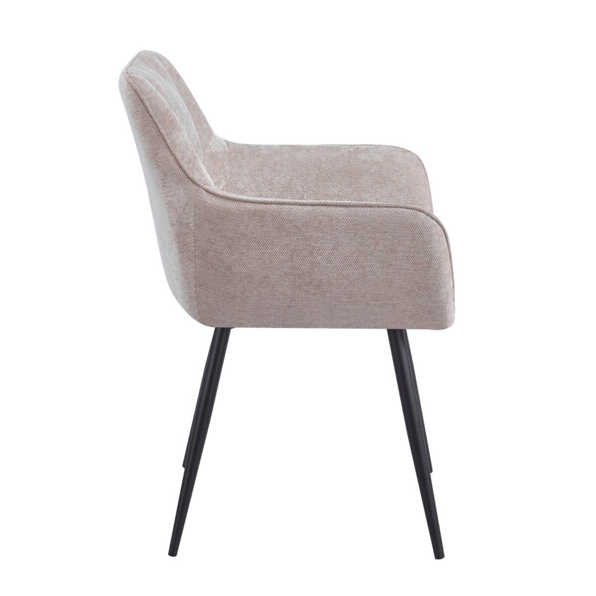 Krzesło czarne nogi ADELE II beżowe ciemne tapicerowane do salonu biura