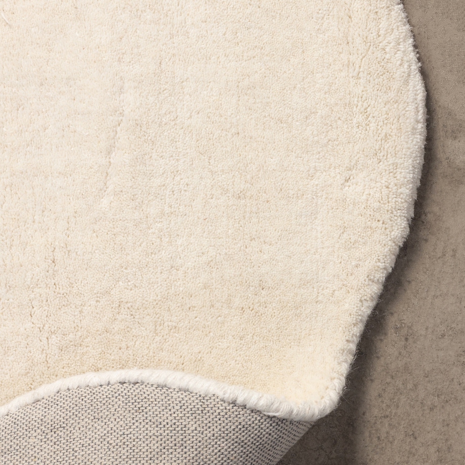 Dywan o falistym kształcie, wełniany, kremowy Sable 160x230 cm