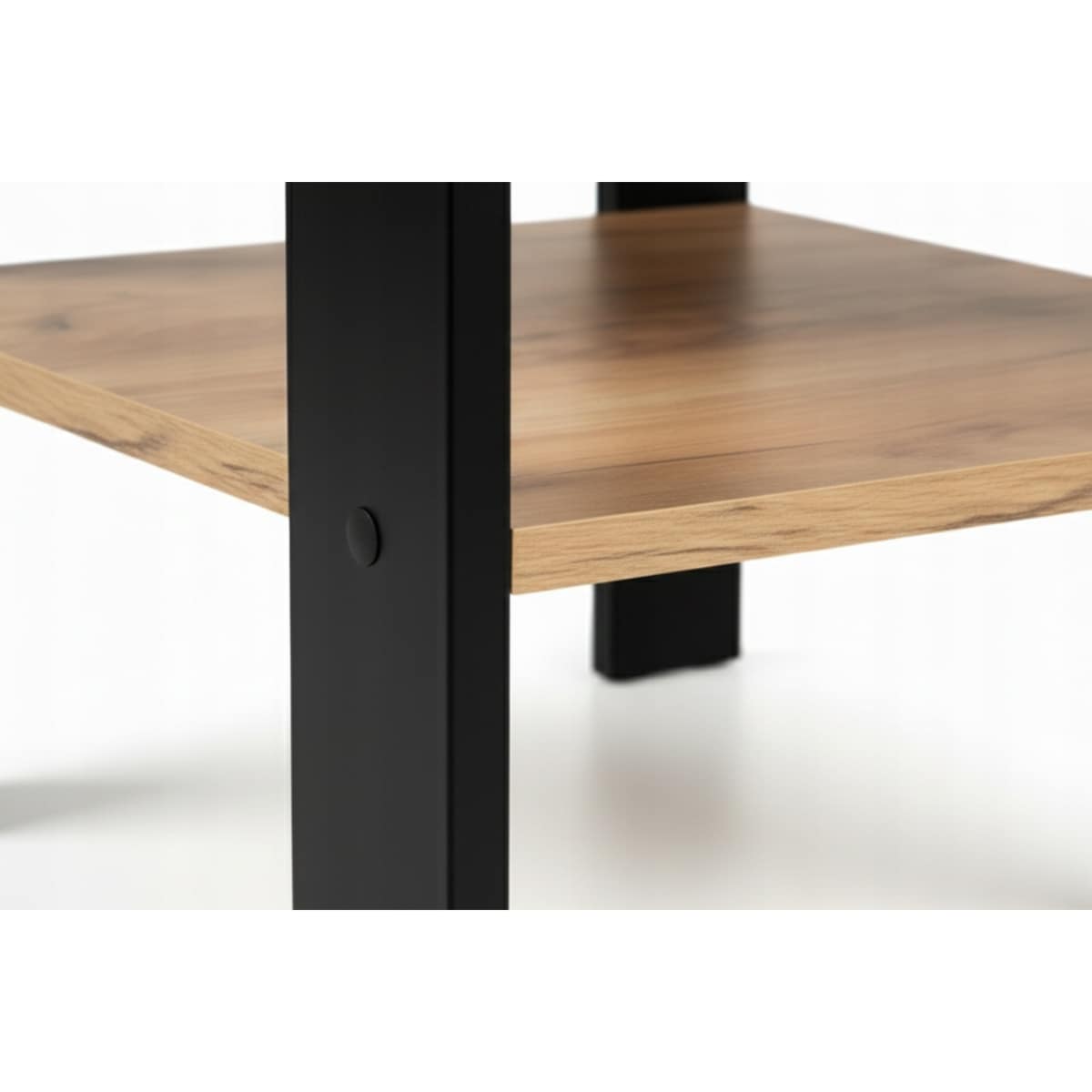 Stolik Kawowy Loft Industrialny Dąb Złoty Craft Czarny Stelaż 90X52Cm