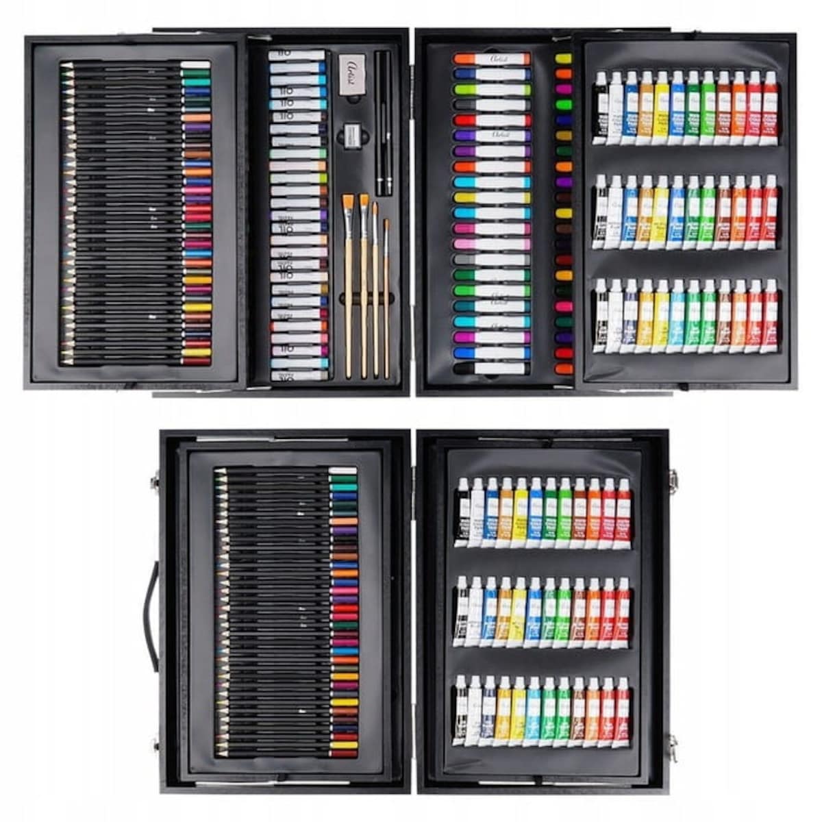 Zestaw do malowania Artystyczny do rysowania w Walizce Kredki Pastele 174 el.