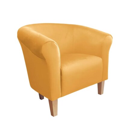 Fotel DRAWA 1 VELVET musztardowy/curry