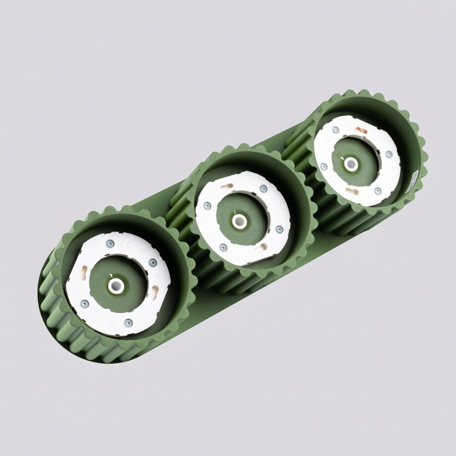 Plafon AURA 3 szałwiowy Gx53