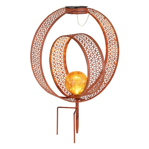 Lampa solarna dogruntowa LED Globo 33644R, 0,06W, ciepła 2700K, rdzawa, IP44