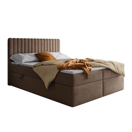 Łóżko kontynentalne JANELLE z materacem bonellowym, 180x200, Jasmine 28, topper