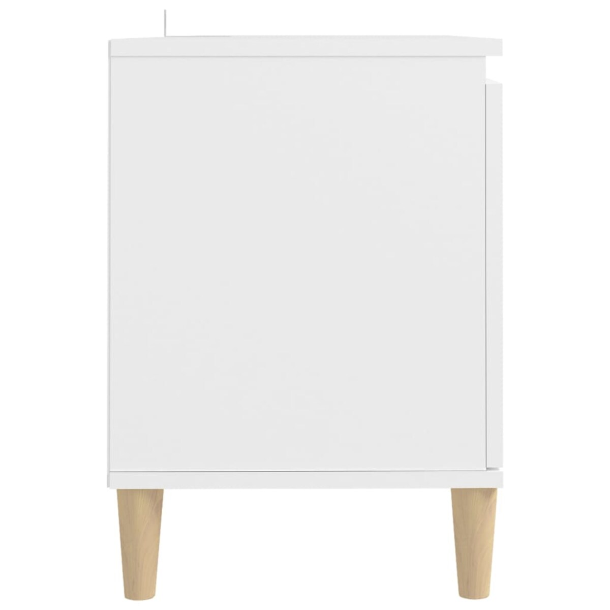 vidaXL Szafka TV z drewnianymi nóżkami, biała, 103,5x35x50 cm