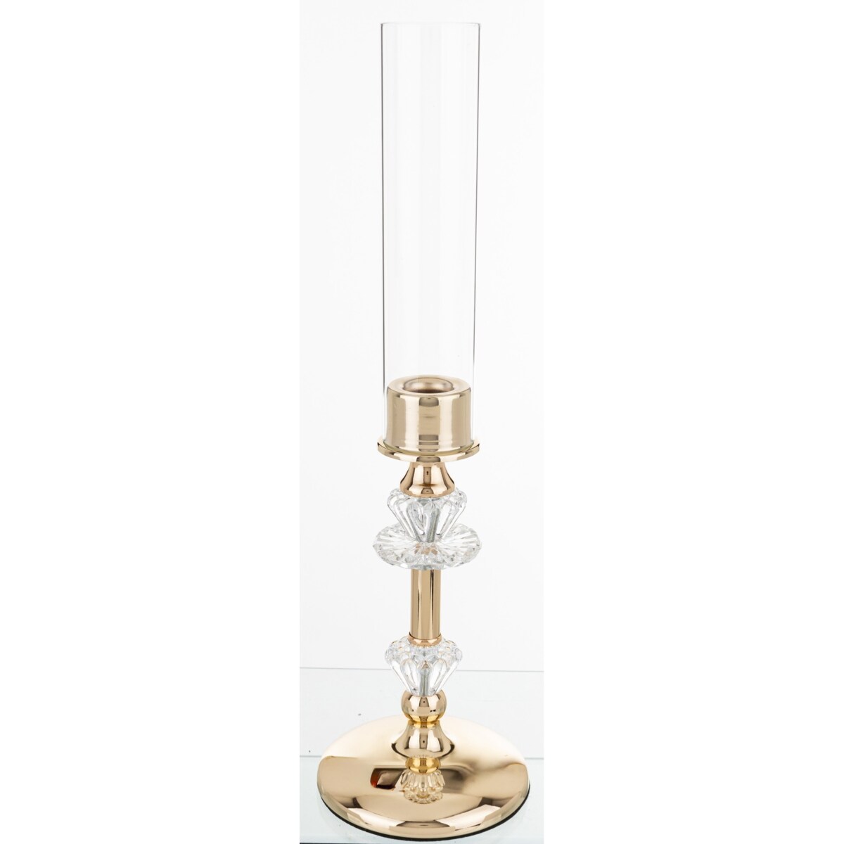 Świeczniki metalowe 3 szt. 50/45/40x11 cm CANDELIER złote