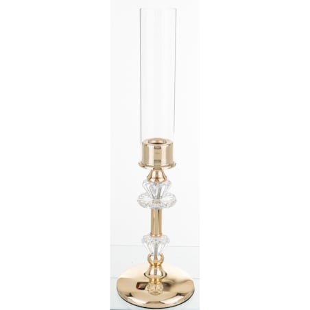 Świeczniki metalowe 3 szt. 50/45/40x11 cm CANDELIER złote