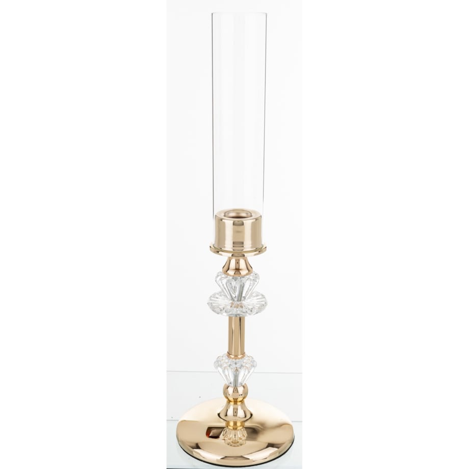 Świeczniki metalowe 3 szt. 50/45/40x11 cm CANDELIER złote