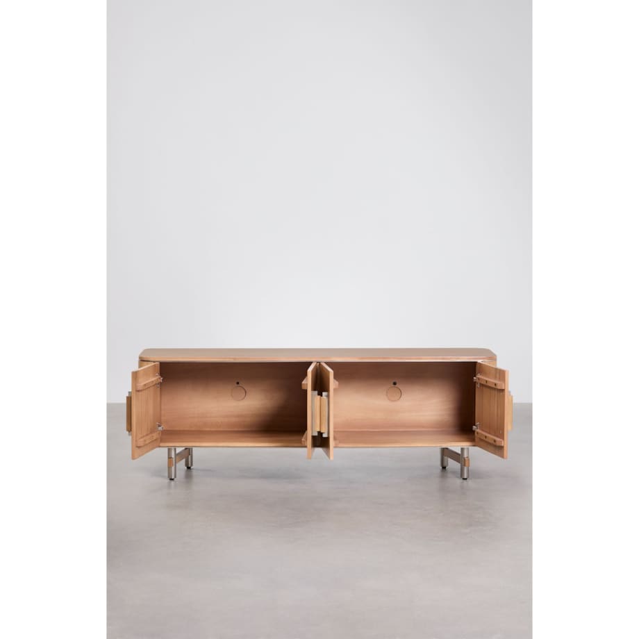 Komoda RTV 160x40 cm z drewna mango i stali Osaka