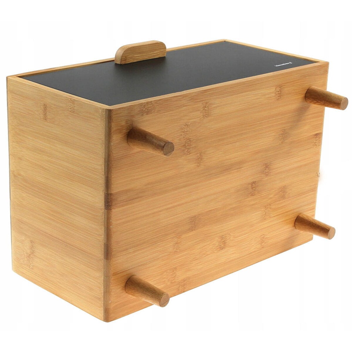 Chlebak bambusowy pojemnik na pieczywo chleb czarny KLAUSBERG