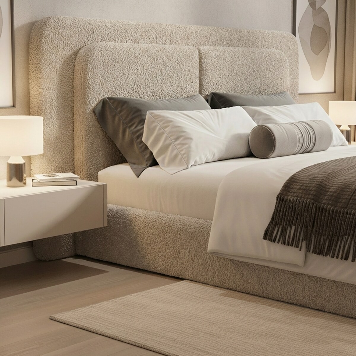 Łóżko Tapicerowane Prime 120X200 Stelaż Pojemnik Na Pościel Loop 03