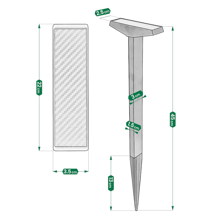 Lampa Solarna 2 Led Do Ogrodu Wbijana Dekoracja Ogrodowa Czujnik Zmierzchu