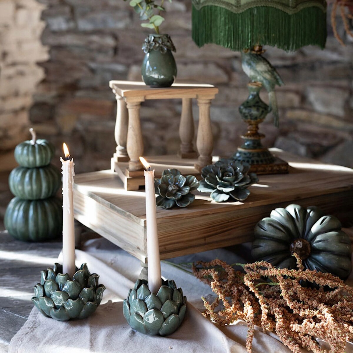 FIGURKA KWIAT CERAMICZNA DEKORACYJNA 12cm KWIATEK BOHO DEKORACJA OZDOBA