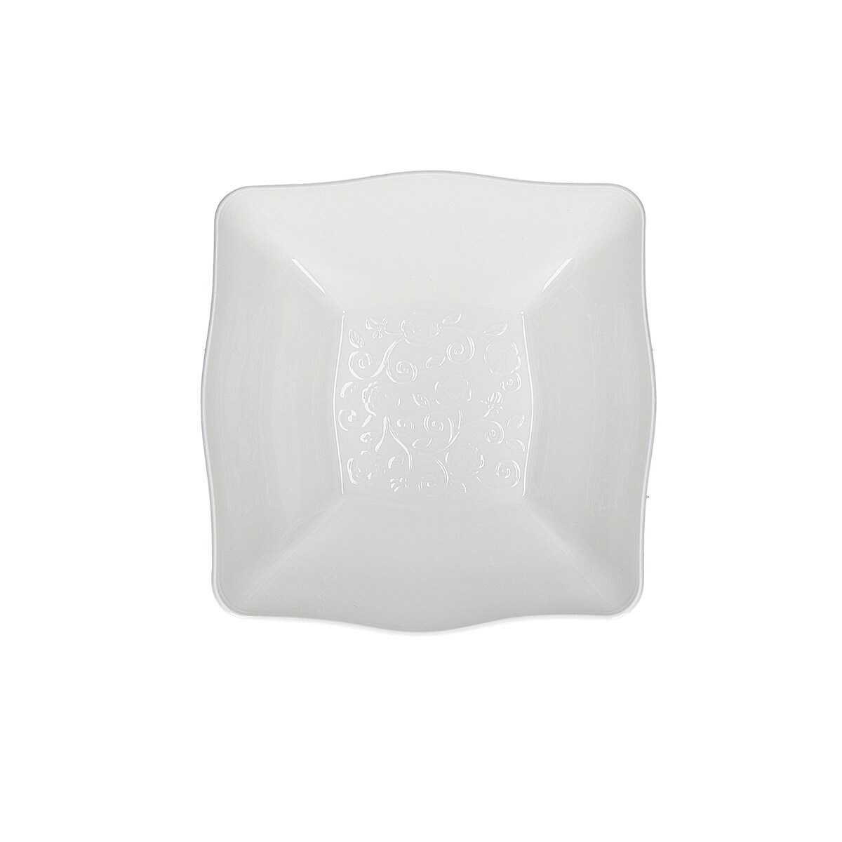 Zestaw 2 misek kwadratowych głębokich Florentina - Biały, 22 cm