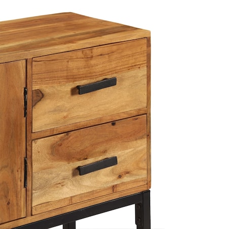 vidaXL Szafka, miodowy brąz, 110x30x70 cm, lite drewno akacjowe