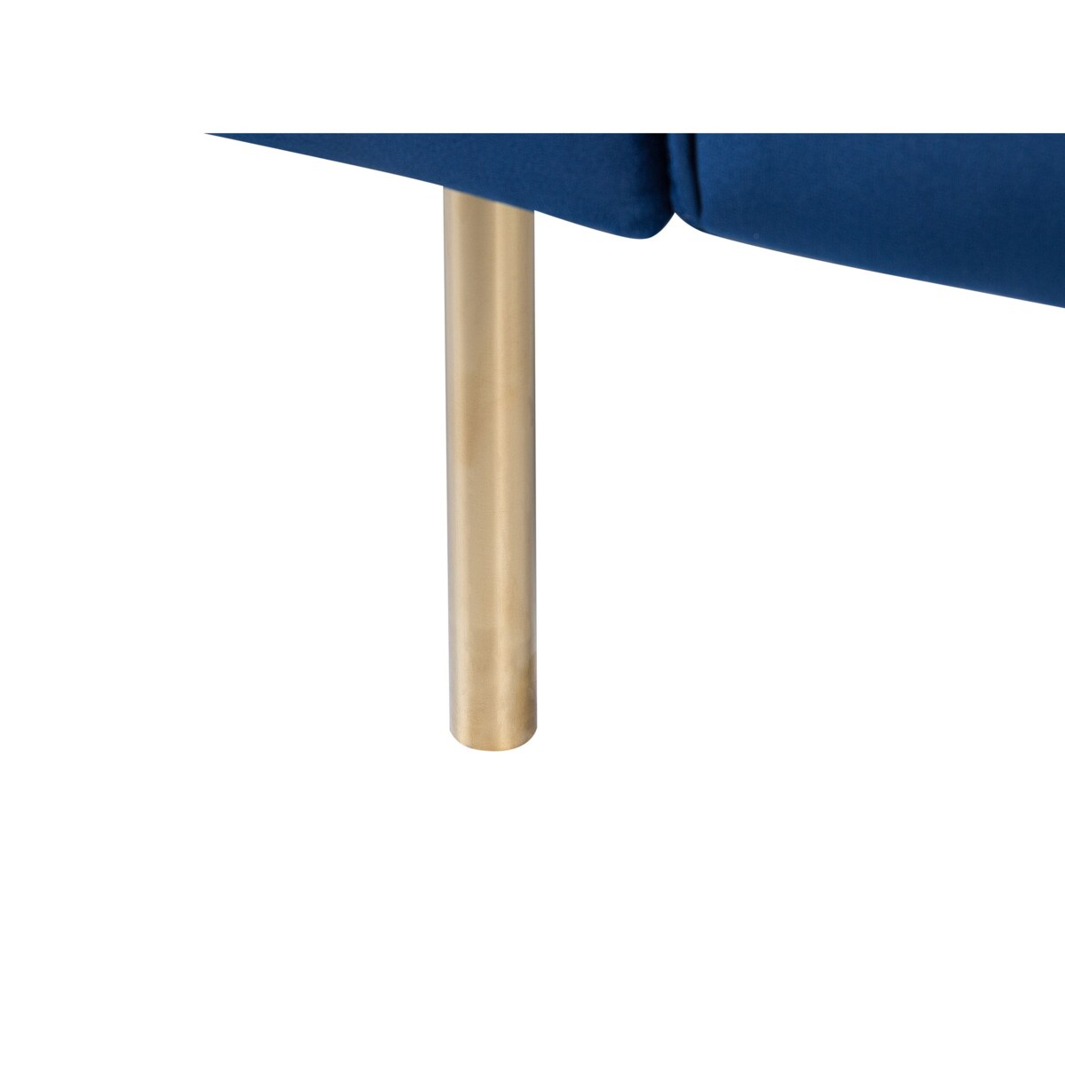 Sofa rozkładana welurowa niebieska VISNES