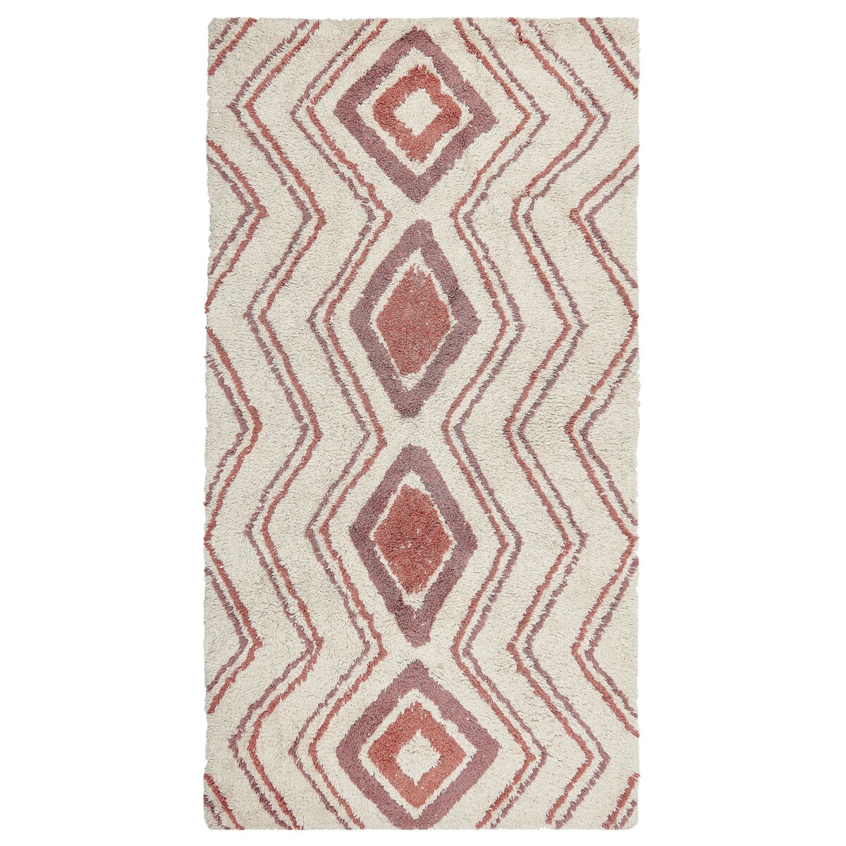 Dywan bawełniany 80 x 150 cm beżowo-różowy KASTAMONU