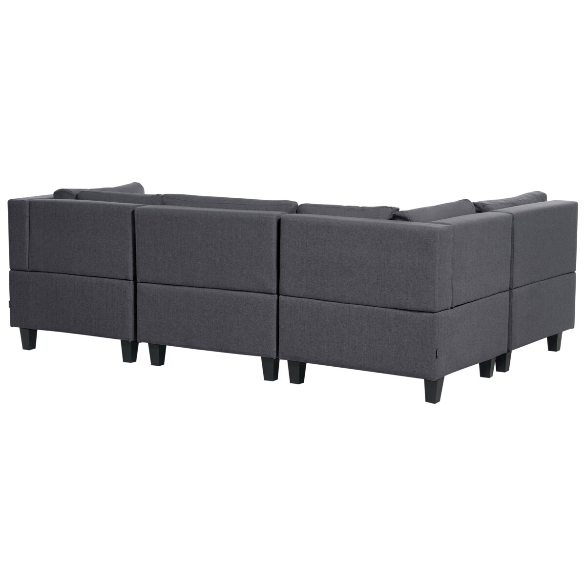 Sofa modułowa 5-osobowa z otomaną ciemnoszara UNSTAD