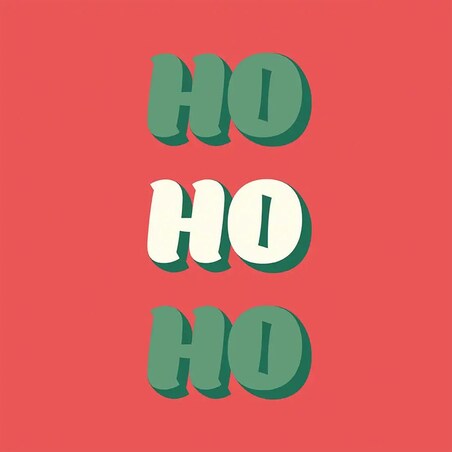 Podkładki świąteczne - HO HO HO - czerwone tło