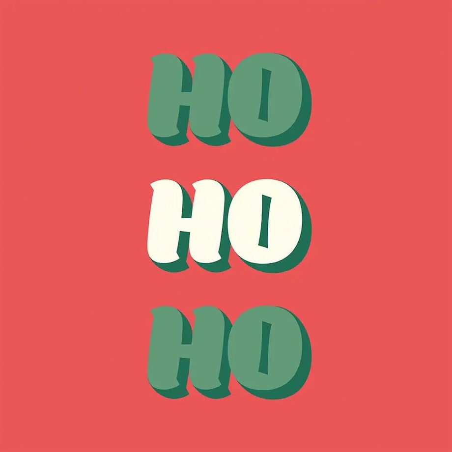 Podkładki świąteczne - HO HO HO - czerwone tło