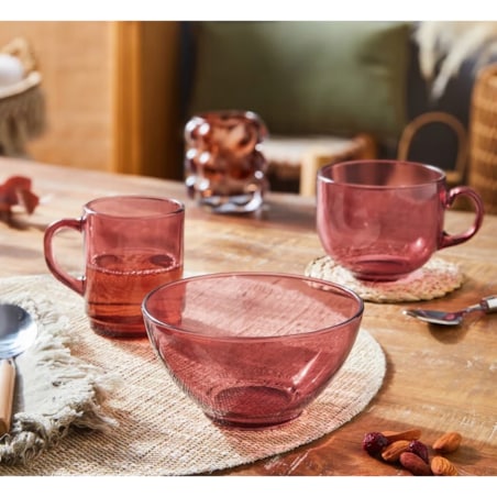 SZKLANKA luminarc czerwone SZKŁO na herbatę kawę napoje soki kubek 250ml x6