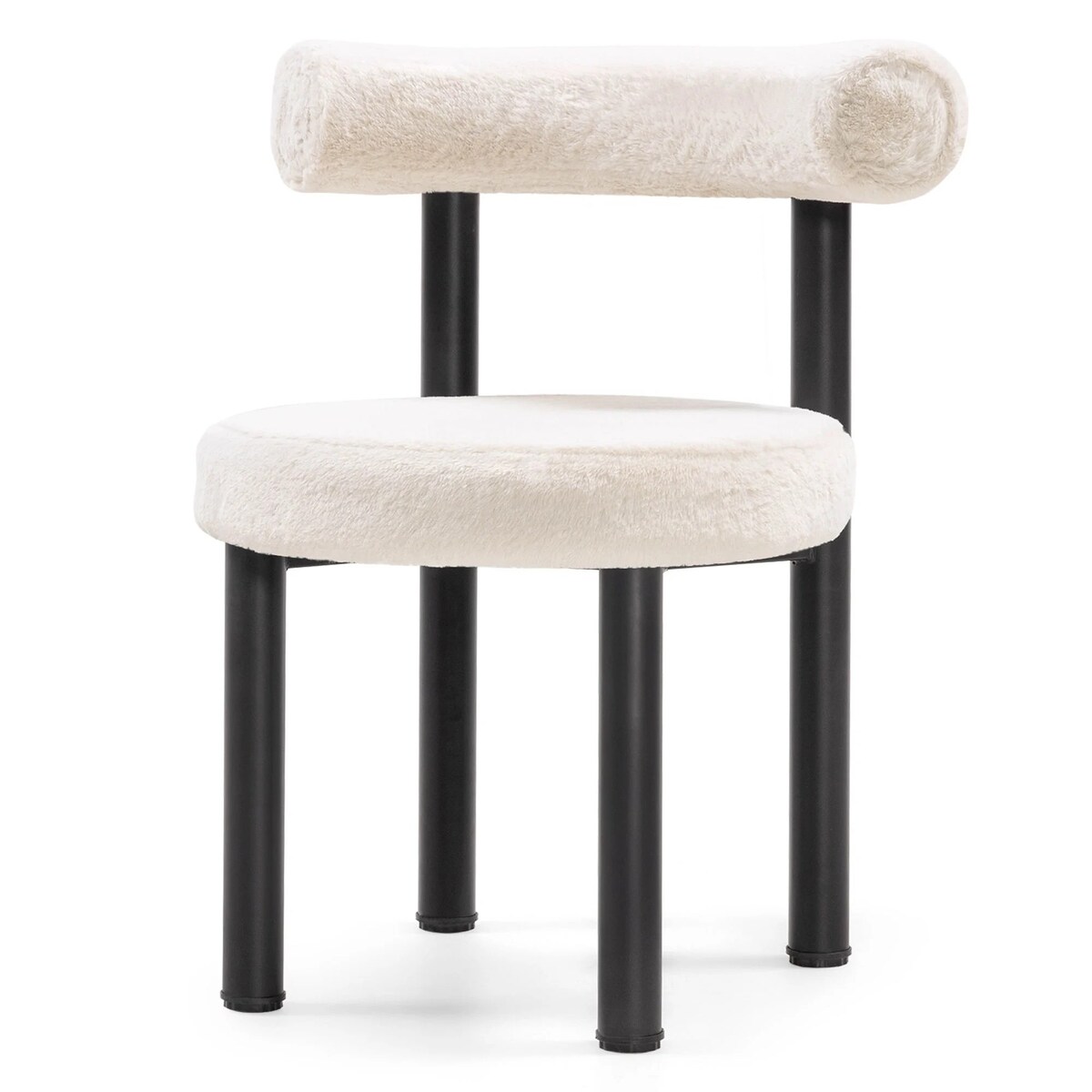 Krzesło do jadalni ecru/czarne nogi 75x58x81 cm PEDRITO - II, 2 szt.