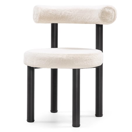 Krzesło do jadalni ecru/czarne nogi 75x58x81 cm PEDRITO - II, 2 szt.