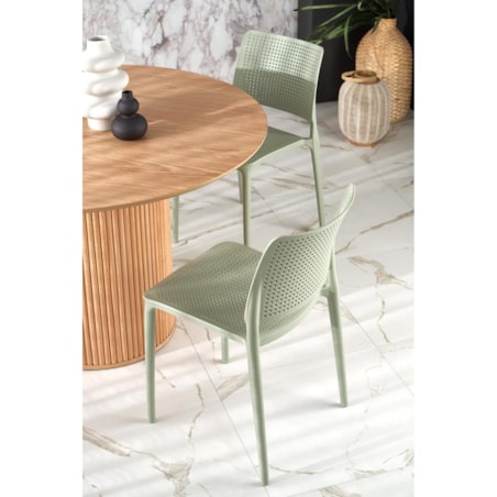 STÓŁ OKRĄGŁY Delar dąb naturalny 120 cm DREWNIANY STELAŻ mdf