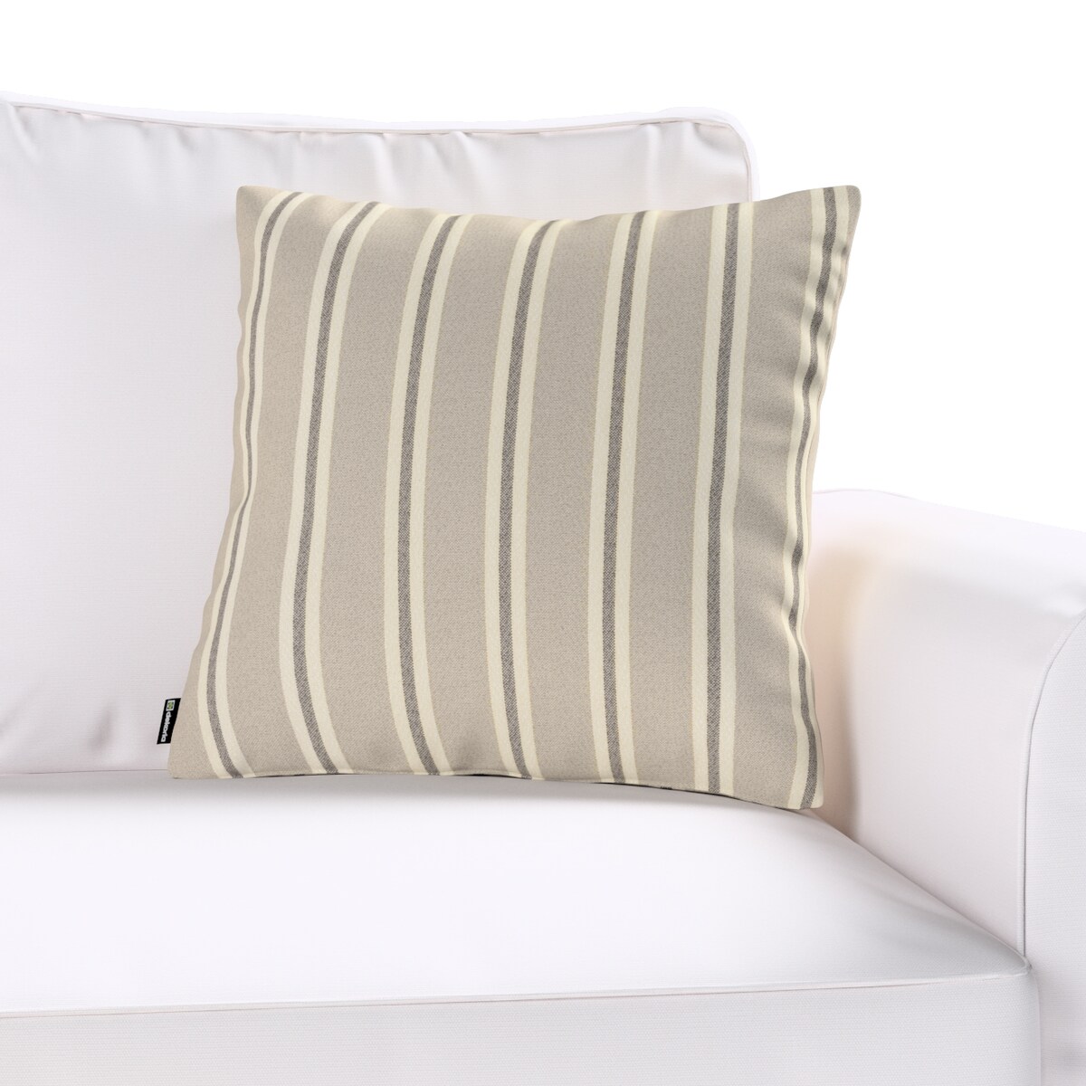 Poszewka Kinga na poduszkę 43x43 beżowo-brązowe pasy