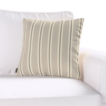 Poszewka Kinga na poduszkę 43x43 beżowo-brązowe pasy