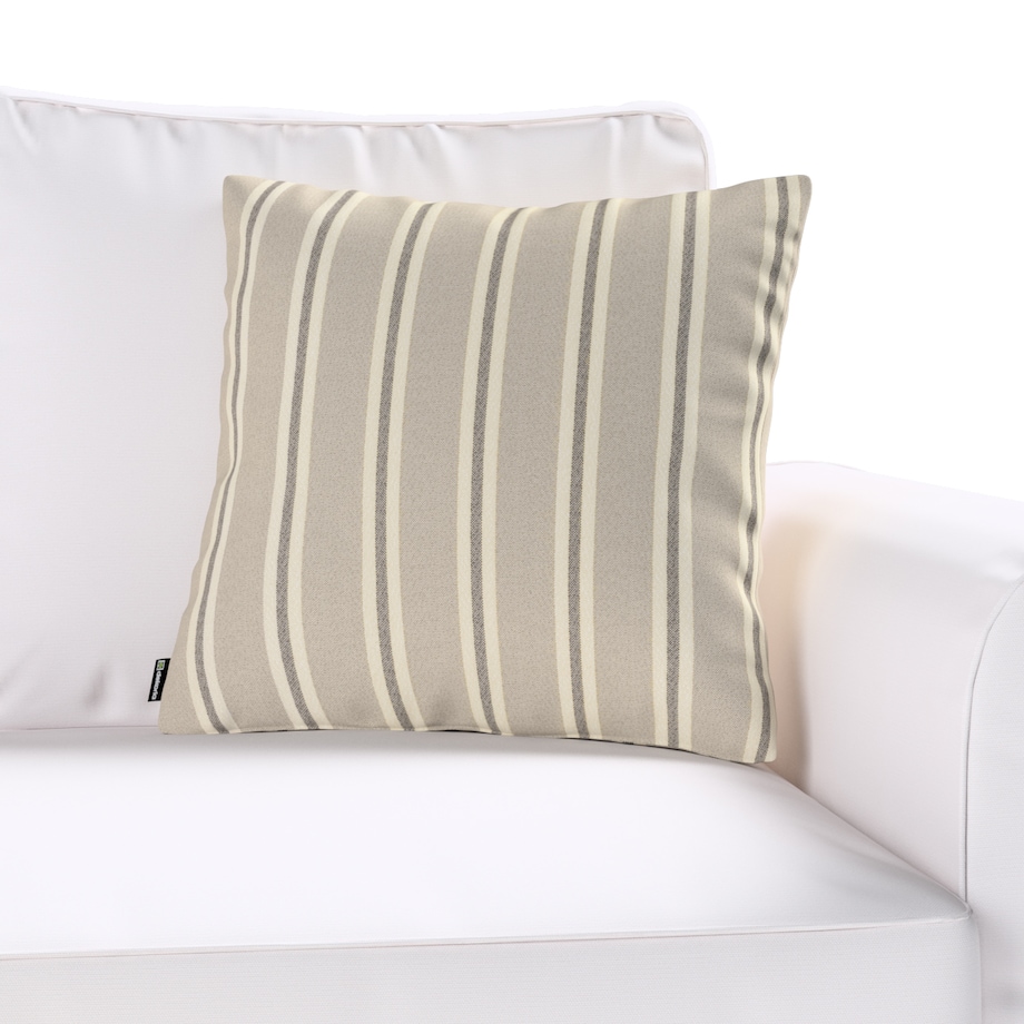 Poszewka Kinga na poduszkę 43x43 beżowo-brązowe pasy