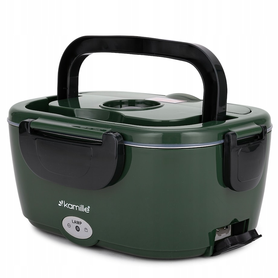 Elektryczny lunch box termos obiadowy samochodowy podgrzewany śniadaniówka do auta 1.5L KAMILLE