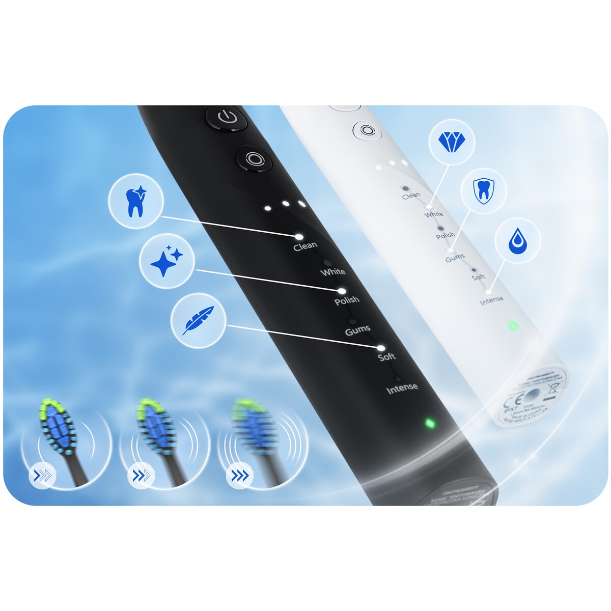 Szczoteczka soniczna do zębów Berdsen Galaxy Duo zestaw 2 szt. 322020