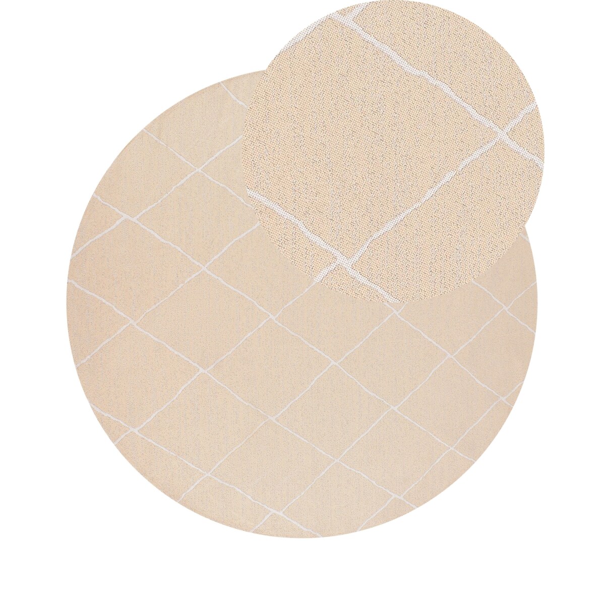 Dywan zewnętrzny GWALIOR Beżowy ø 160 cm