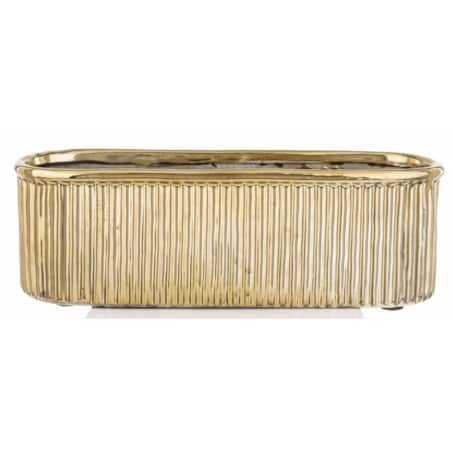 Kwietnik-osłonka 9,5x28,5x9,5 cm złota