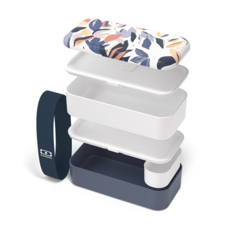 Lunchbox Bento Original Graphic Blue Vegetal Monbento